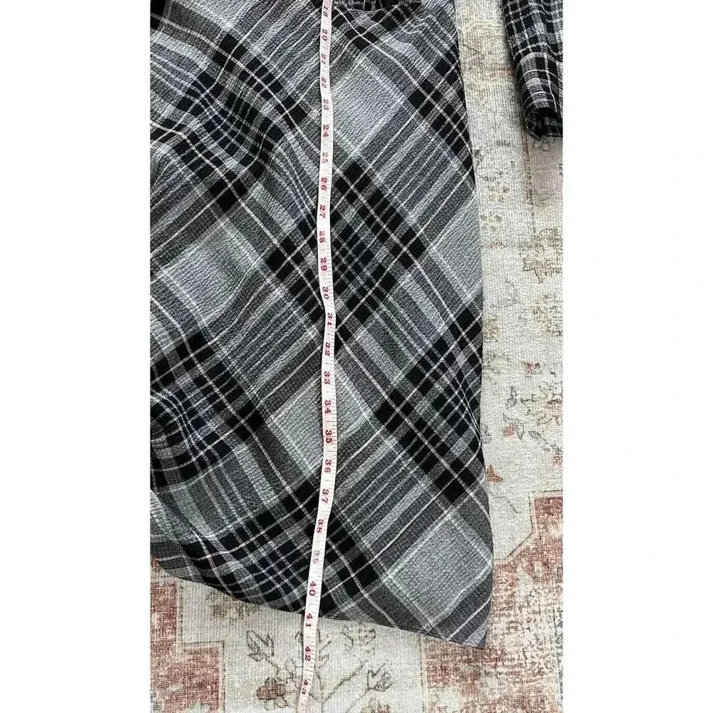 Veronica Beard Sierra Plaid Flannel Ruched Shirt Dress Womens Size 4 NWT - Picture 6 of 8
